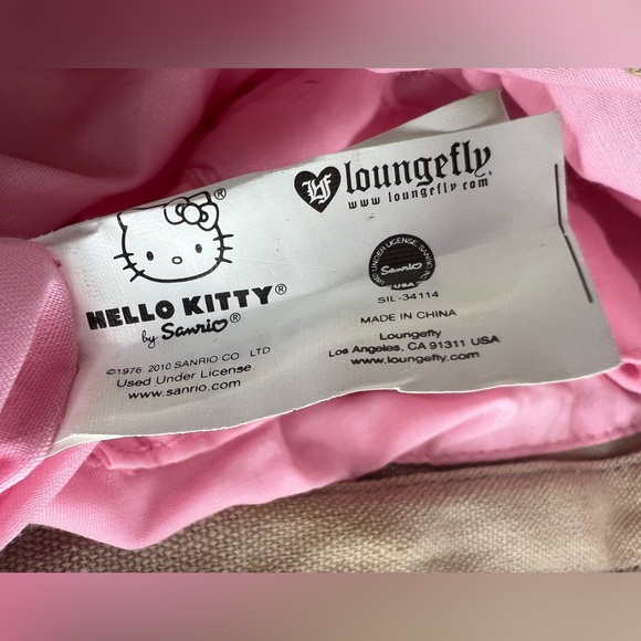 Hello Kitty Loungefly Tote Canvas Faux Leather Open Top Bag VINTAGE - Picture 2 of 12